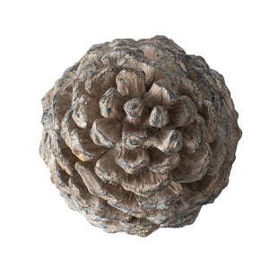 English Elm Set of 2 Polyresin Pinecone Sculptures Woodland Accent Decor for Mantel or Console W2078P360995