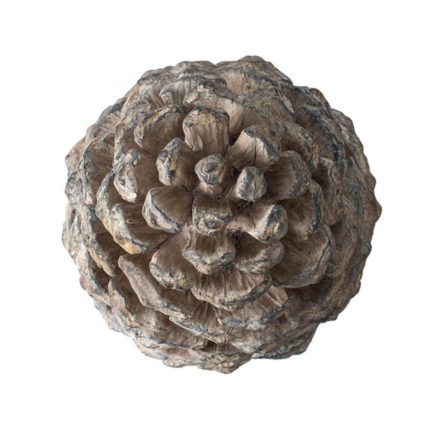 English Elm Set of 2 Polyresin Pinecone Sculptures Woodland Accent Decor for Mantel or Console W2078P360995