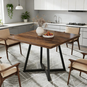 English Elm Compact Round Wood Dining Table Natural Grain Finish Seats Four Small Space Apartment T3971P449271