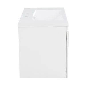 English Elm 72'' Wall Mounted Bathroom Vanity with 4 Drawers & Double Cabinets, Waterproof MDF, Smooth Slide Rails White N710SS00009K