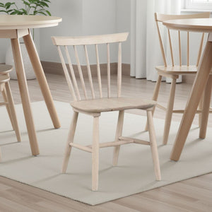 English Elm Lyoi Ladder Back Dining Chairs Set of 2 Gray Upholstered Seat Solid Wood Frame B056P417053