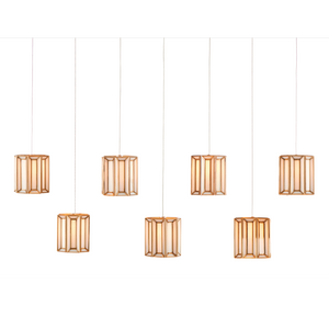 Daze 30-Light Multi-Drop Pendant in Antique Brass & Milk Glass - Illuminate Your Space Elegantly