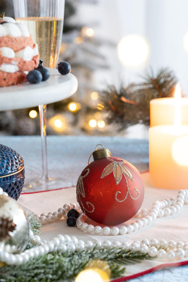 English Elm D3" Elegant Glass Christmas Ball Ornaments Set Of 12 For Timeless Holiday Decor & Party Displays W2078P247877