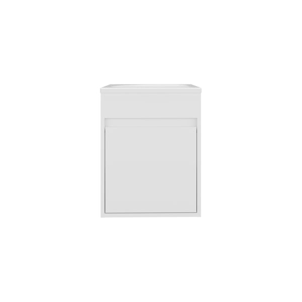English Elm Sutcliffe Modern Vanity Sink Cabinet with Spacious Storage, Engineered Wood, Durable Easy-Clean Finish White B092P329247