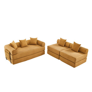 English Elm United We Win Convertible Folding Sofa Bed – Cozy Corduroy Memory Foam Couch For Small Spaces! W1568S00251-GIGA