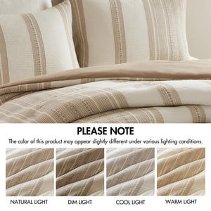 English Elm 3PCS King Comforter Set – Plush Washed Microfiber Comforter & Shams, Hypoallergenic 100% Poly Fill Luxury Tan 23.03 L x 21.46 W x 14.17 H B035P341117