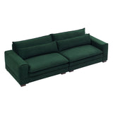 English Elm 104.72'' Mid-Century Sofa Couch Modern Upholstered Couch For Livingroom,Bedroom, Apartment, Home Office Green