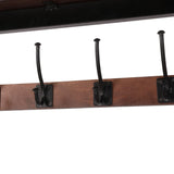 Christopher Knight Home® - Noble House - Willards Modern Industrial Handcrafted Mango Wood Coat Rack With Bench, Cafe Brown And Black