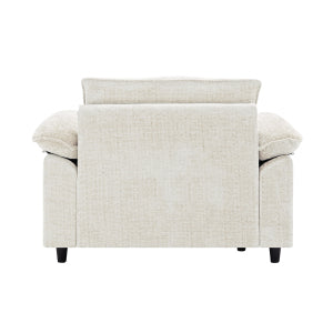 English Elm Accent Chair With Ottoman - Luxurious Oversized Sofa For Living Room, Bedroom, Office Comfort W2100S00177