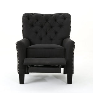 English Elm Christopher Knight Home® - Modern Dark Grey Fabric Push Back Recliner with Rivet Detail, Ergonomic Support & Plush Cushioning 61370.00