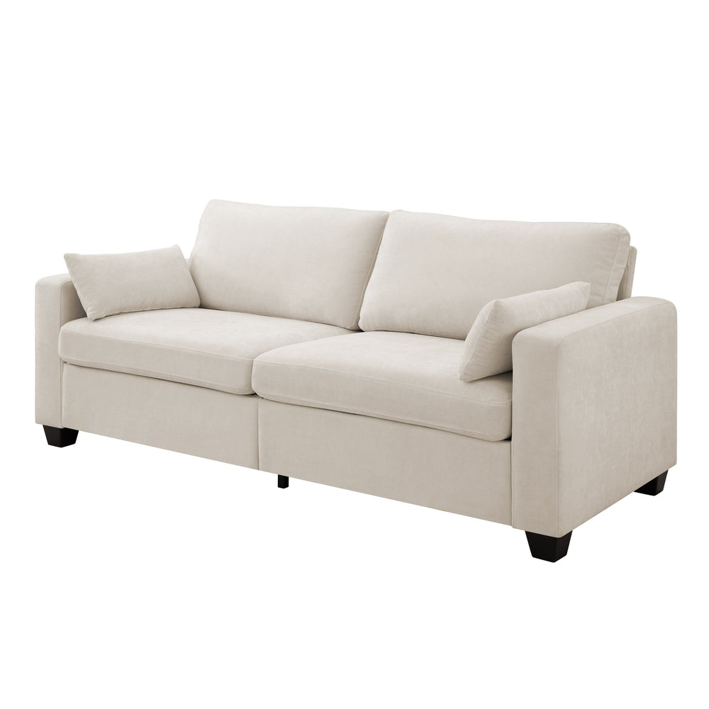 English Elm Modern Fabric Loveseat with Fsc Wood Frame Spring Cushions and Washable Covers W5515P443359
