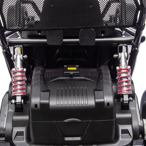 English Elm 24v Dual Motor Kids Go Kart with Drift Mode Roll Cage and Rear Suspension Ages 6 to 12 W1578P454061
