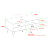 English Elm Walker Edison - Modern Hairpin-Leg Coffee Table – Dark Walnut