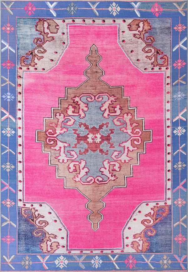 Unique Loom Timeless Thomas Machine Made Medallion Rug Fuchsia, Violet/Red/Ivory/Black/Brown 8' 4" x 12' 2"
