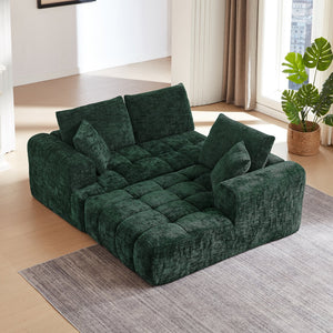 English Elm Chenille L-Shape Oversized Sofa - Plush Minimalist Sectional Couch For Living Room, No Assembly Needed! W2339S00081