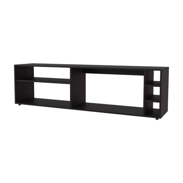 English Elm FM Parker TV Stand with Door and Open Shelves for Large TVs, Minimalist Storage and Modern Style Wenge 69 L x 19 W x 4 H B128P269888