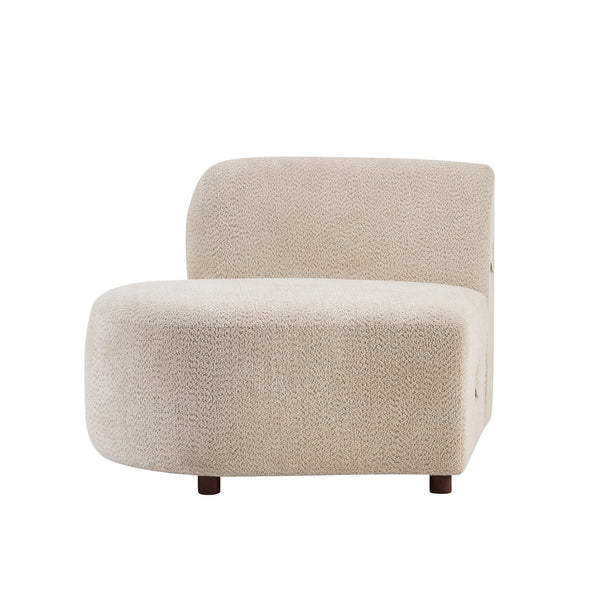 English Elm Cozelle Two Piece Boucle Sectional Sofa Curved Modular Cloud Seating for Living Room N773IS00093B