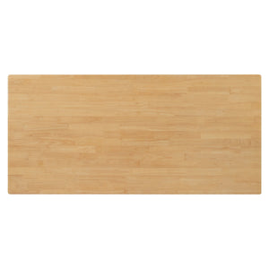 English Elm Solid Rubberwood Dining Table Thick Slab Top Seats 8 Modern Farmhouse Kitchen Natural N768P427476N