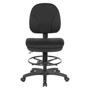 OSP Home Furnishings Deluxe Ergonomic Drafting Chair with Lumbar Support for Sit Stand Desk Setups DC940-231