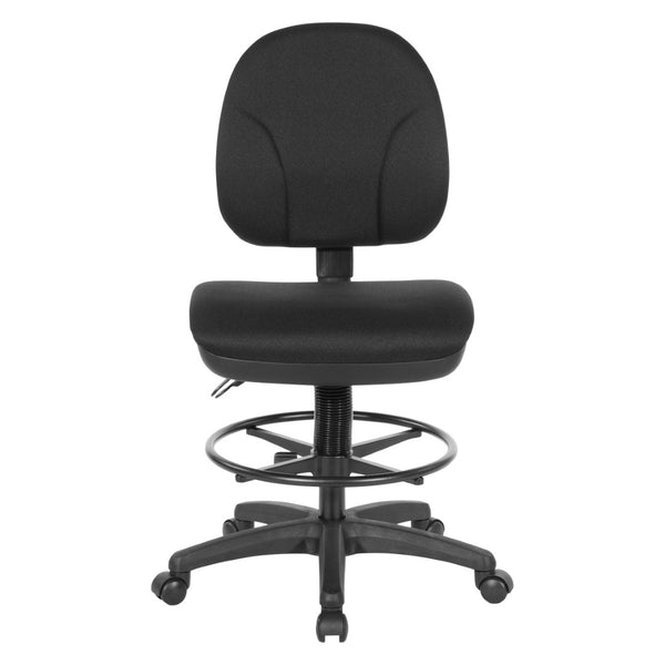 OSP Home Furnishings Deluxe Ergonomic Drafting Chair with Lumbar Support for Sit Stand Desk Setups DC940-231
