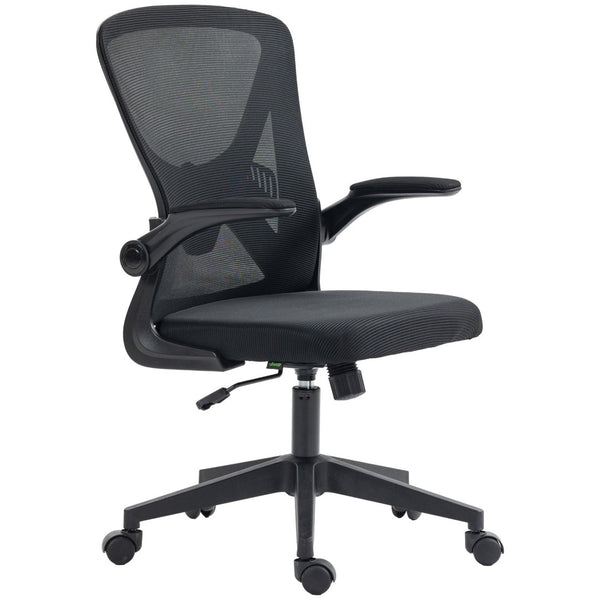 English Elm Vinsetto Ergonomic Mid-Back Mesh Office Chair With Lumbar Support, Adjustable Height & Flip-Up Arms W2225P229361-GIGA