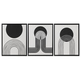 Cosmic Curl Modern/Contemporary 3-piece Framed Canvas Wall Art Set