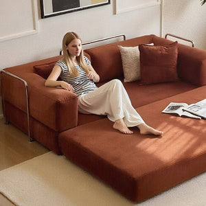 English Elm 2-In-1 Convertible Modular Sofa Bed - Memory Foam Comfort, No Assembly, Space-Saving Design For Any Room P2 W3653P355615-GIGA