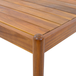 English Elm Outdoor Solid Acacia Slatted Coffee Table Patio Deck Low Profile Teak Finish N768P361446T