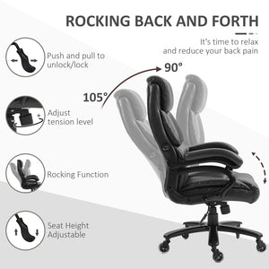 English Elm Vinsetto Big & Tall Pu Leather Office Chair – 400Lb Capacity, Ergonomic Comfort, Adjustable Height W2225P173834-GIGA