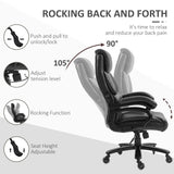 English Elm Vinsetto Pu Leather Office Chair For Desk, Big and Tall, 400Lb., Black