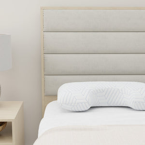 English Elm Fria Ergonomic Cooling Pillow with Italian Foam Core and Phase Change Sleep Technology B047P387679