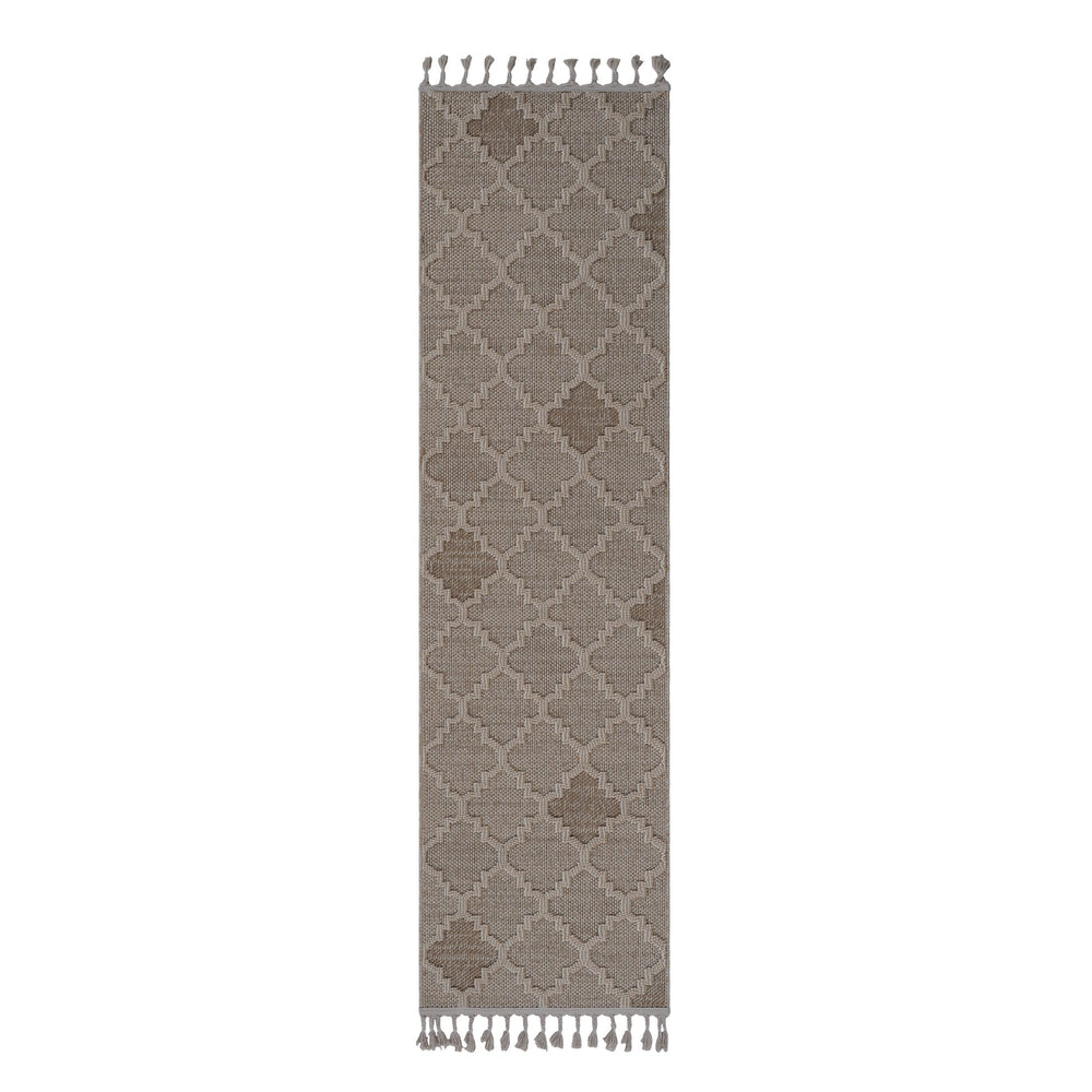 English Elm Guros Collection 2X8 Cream Trellis Runner Rug - Durable, Stain-Resistant, Stylish For Indoors & Outdoors B189P183461
