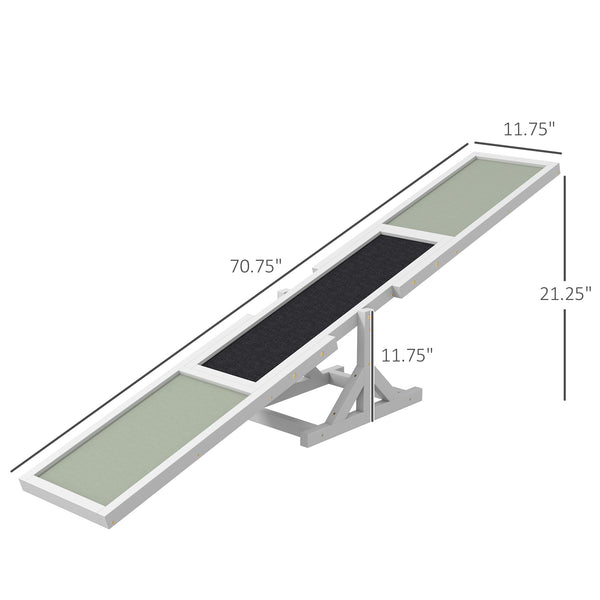 English Elm Dog Agility Training Seesaw Solid Fir Wood Anti-slip Plank for Backyard Courses T3971P435548