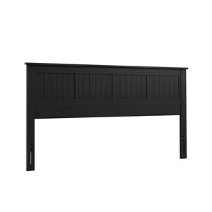 English Elm Wilton Window Pane King Headboard - Modern Farmhouse Black Wood Panel For Lasting Bedroom Style B050P395278-GIGA