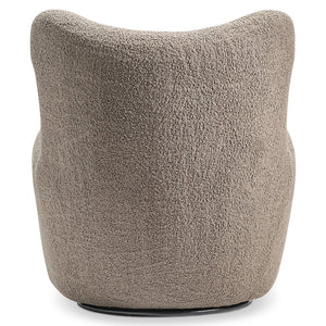 Bernhardt Bernhardt Silvi Sculpted Fabric Swivel Lounge Chair with Deep Curved Seating B802SGO