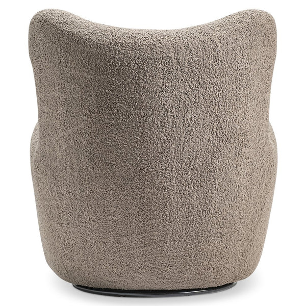 Bernhardt Bernhardt Silvi Sculpted Fabric Swivel Lounge Chair with Deep Curved Seating B802SGO