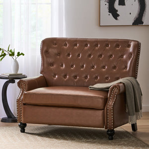 Christopher Knight Home® - Noble House - Trillium Contemporary Faux Leather Tufted Oversized Recliner with Nailhead Trim