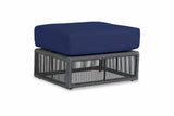 Milano Ottoman in Echo Midnight w/ Self Welt SW4101-OTT-8076 Sunset West