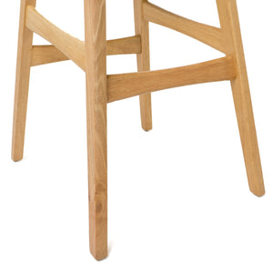 English Elm Christopher Knight Home® - Bar Stool - Mid-Century Modern Dark Grey Upholstered Seat With Stylish Wood Legs For Comfort & Elegance 58922.00OAK