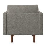 Homelegance By Top-Line Jeriah Mid-Century Tapered Leg Accent Chair with Pillows Grey Linen