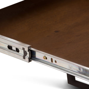 English Elm Ryder Solid Wood Desk - Natural Aged Brown Finish, Large Top & Keyboard Tray, Industrial V-Base B136P159524