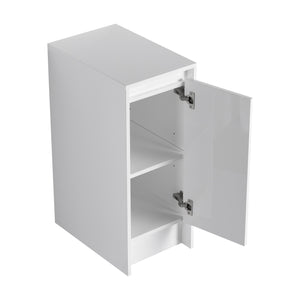English Elm 12" Freestanding Bathroom Storage Cabinets with Soft-Close Door, Hidden Handle, Adjustable Shelves, Durable Finish W999P251808