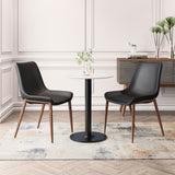 Magnus Dining Chair - Set of 2 Black & Walnut 109933 Zuo Modern