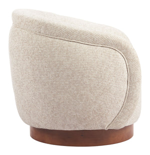 Zuo Modern Vinta Swivel Chair Beige - Stylish Modern Design In Soft Polyester For Chic Home Décor & Comfort Beige 100% Polyester,Plywood,Elm Wood 110435-zuo-modern