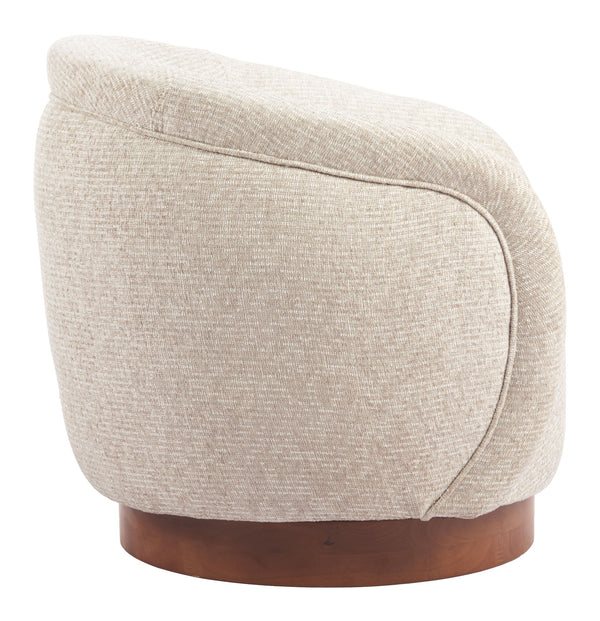 Zuo Modern Vinta Swivel Chair Beige - Stylish Modern Design In Soft Polyester For Chic Home Décor & Comfort Beige 100% Polyester,Plywood,Elm Wood 110435-zuo-modern