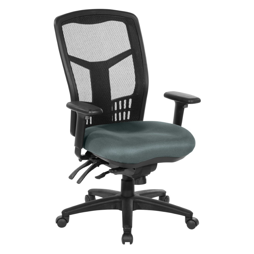 OSP Home Furnishings Progrid® High Back Mesh Office Chair with Lumbar Support and Ergonomic Adjustable Seating 92892-2M