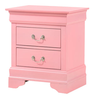English Elm Charming Croc-Textured Nightstand with Spacious Drawer, Contemporary Particle Board Build, 25"H x 27"W x 16"D Pink 30 L x 25 W x 20 H B078107843