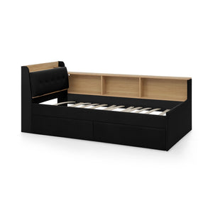 English Elm Twin Size Velvet Daybed With Storage Drawers, Wireless Charging & Led Lights For Small Spaces W1413S00110-GIGA