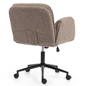 English Elm Stylish Barrel Swivel Accent Chair Upholstered Seat with Storage for Vanity or Dining W3248P424652