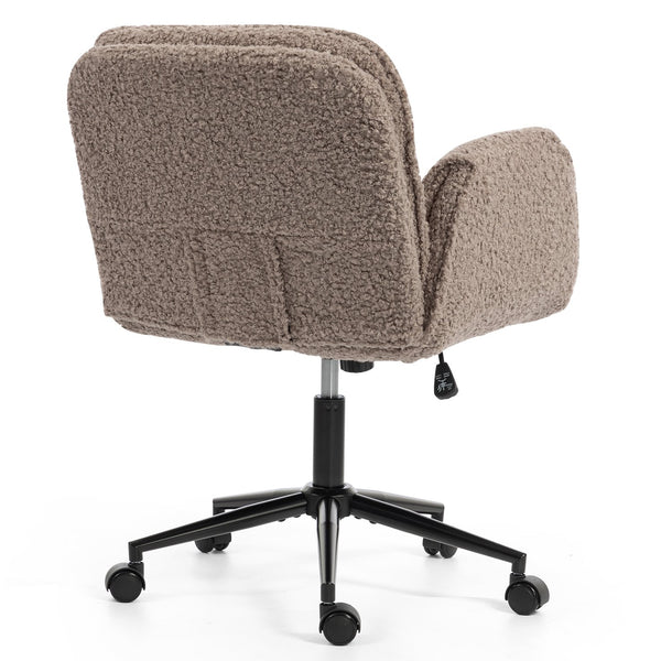 English Elm Stylish Barrel Swivel Accent Chair Upholstered Seat with Storage for Vanity or Dining W3248P424652
